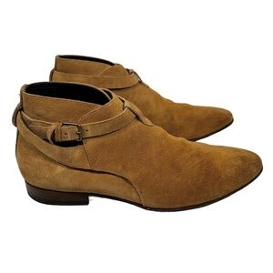 SAINT LAURENT Wyatt Jodhpur Suede Ankle Boots